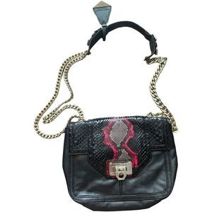 Rebecca Minkoff Crossbody Bag Snake embossed real Leather gold hardware